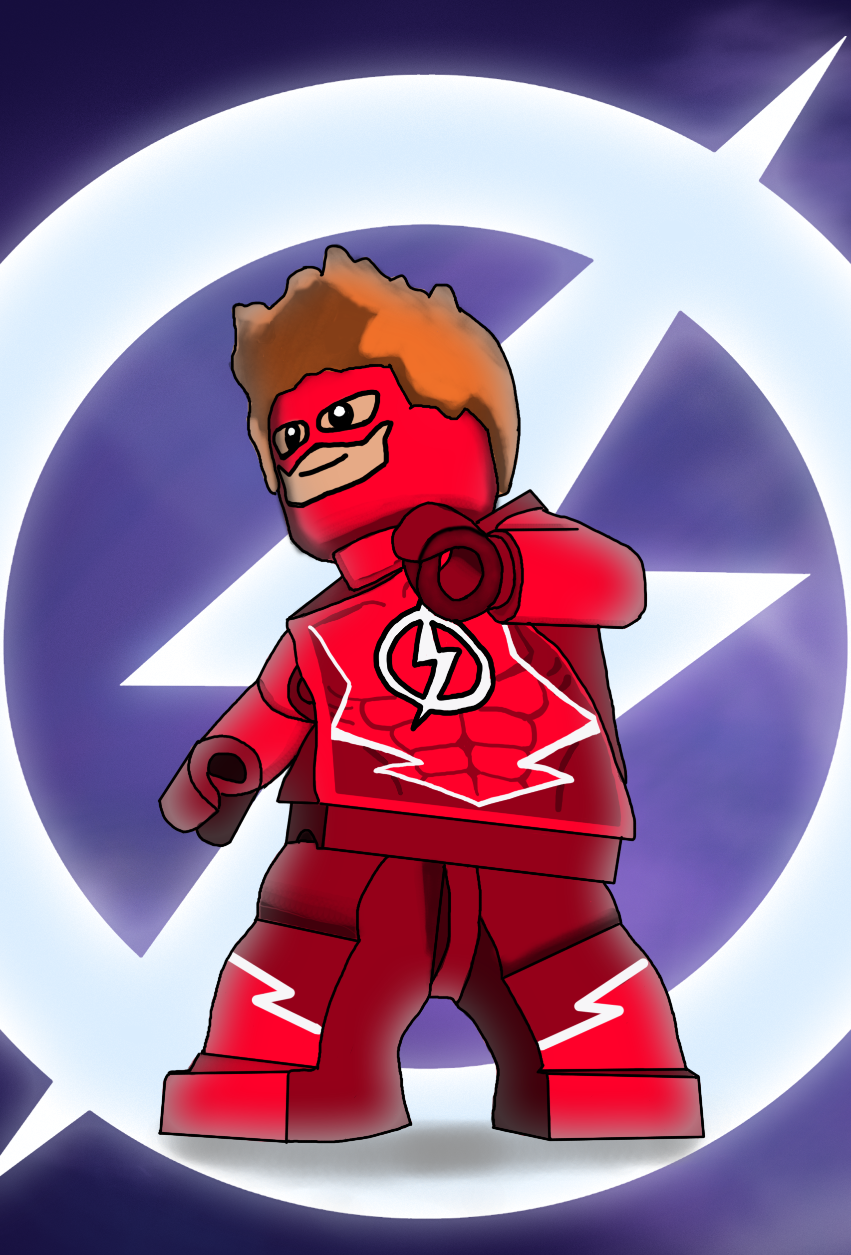 Rebirth Wally West Flash in Lego form