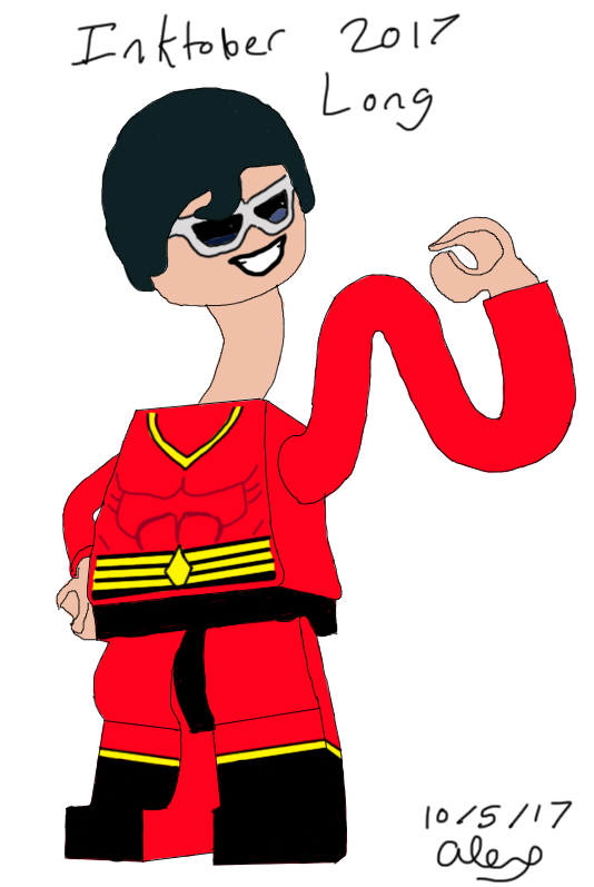 Lego Plastic Man drawn for Inktober 2017