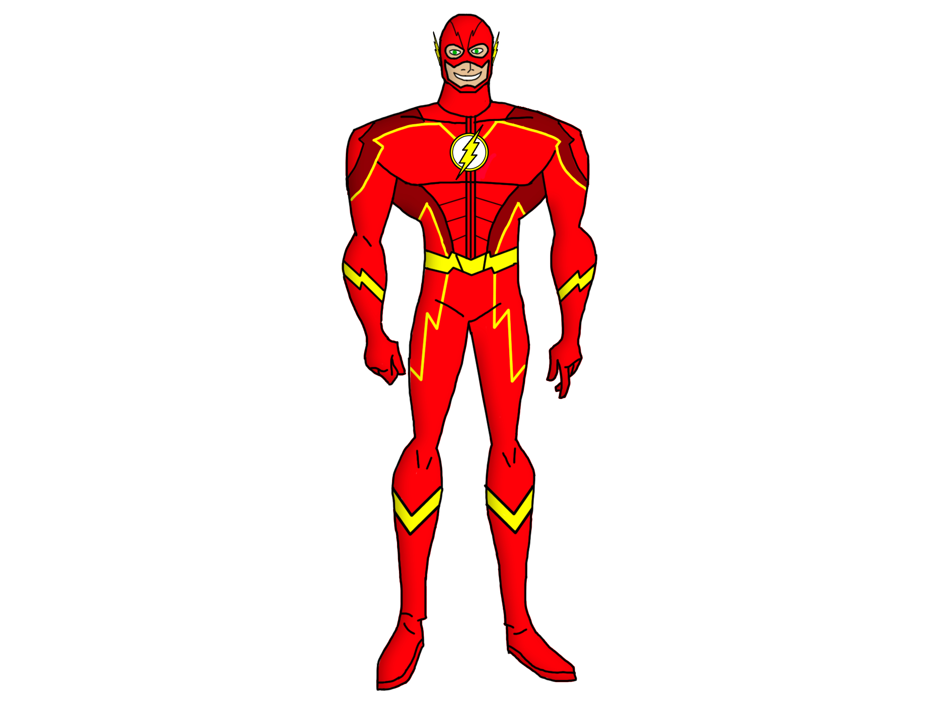 CW's The Flash in the style of the DC Animated Universe