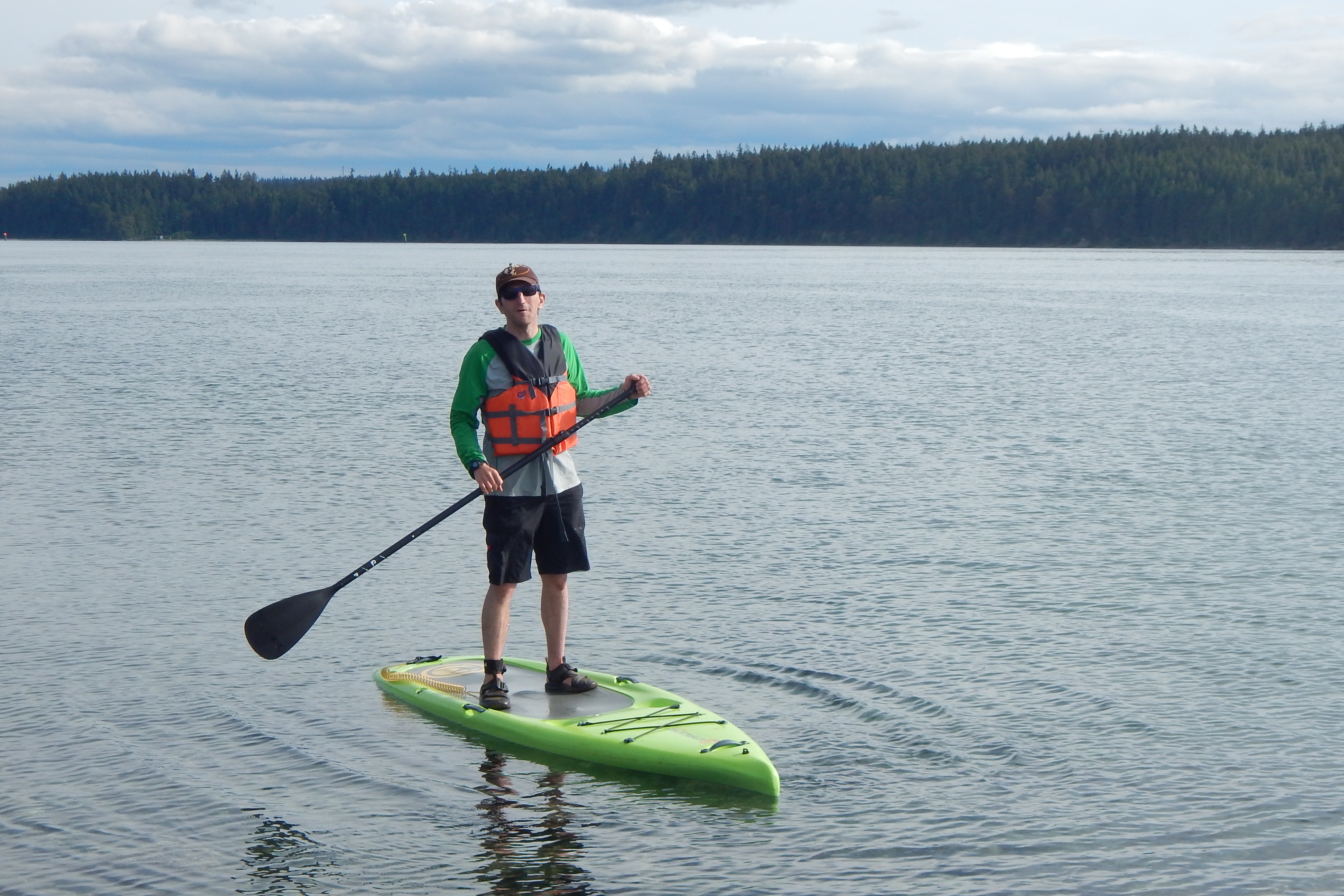 Man paddling stand up paddleboard