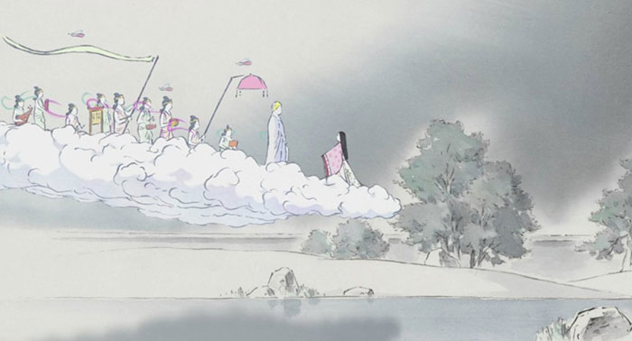 Kaguya returning to the moon